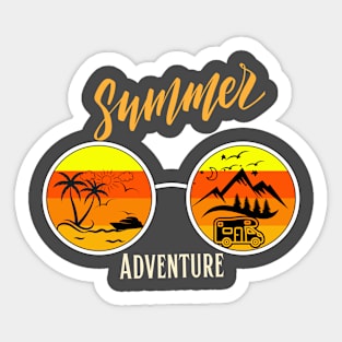 Summer adventure Sticker